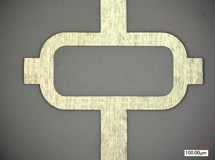 Finest structures on thin metal foil